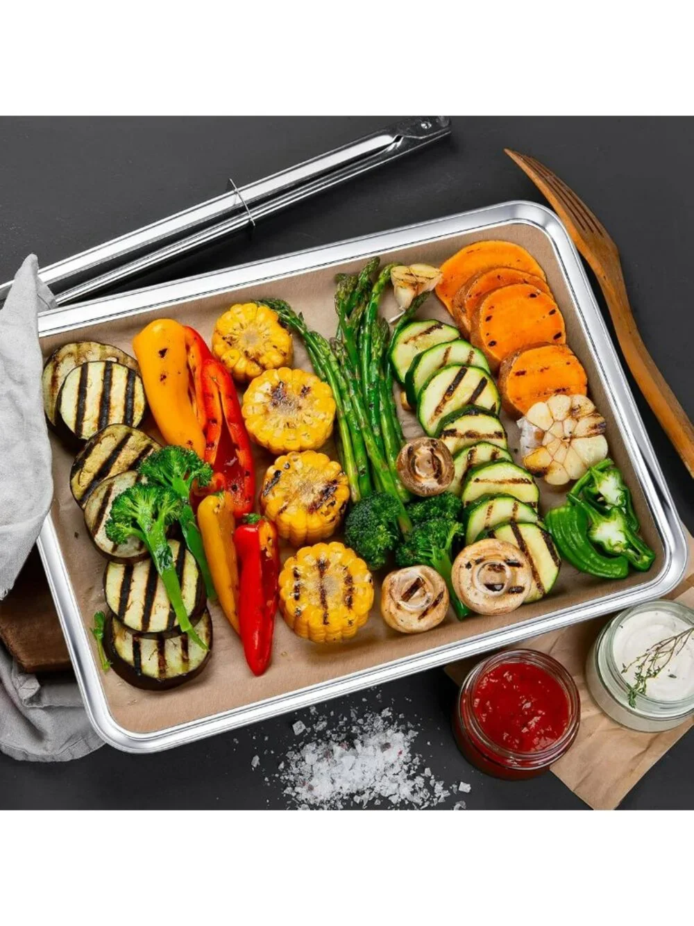 6-Piece Stainless Steel Baking Sheet Set - Cookie Pan, 18x13x1 Inch, Durable